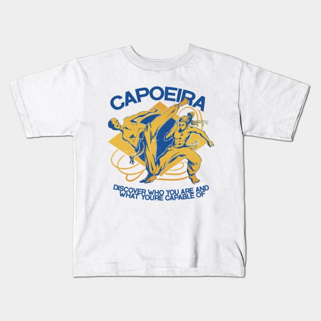 Capoeira Brazilian Martial Arts Quote Kids T-Shirt by UNDERGROUNDROOTS